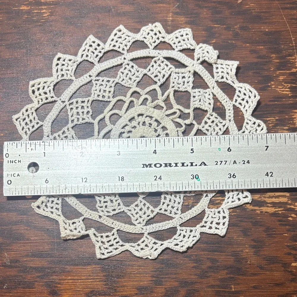 Elegant Cream Crochet Doily